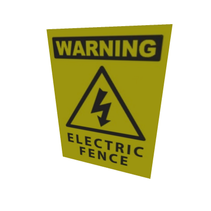 Electric Fence Warning Sign