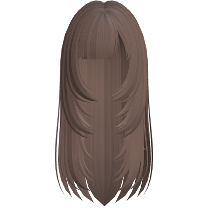adorable long layered hime bang hair milk brown