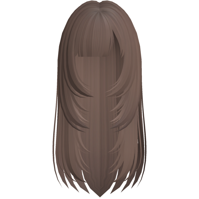 adorable long layered hime bang hair milk brown