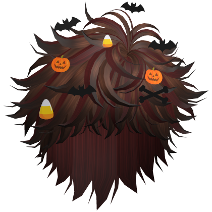 brown red fluffy halloween male y2k emo hair