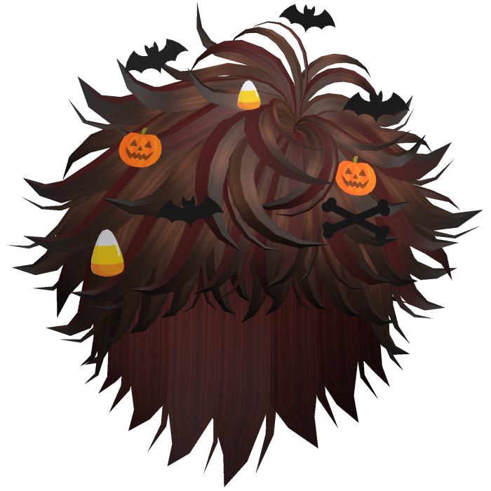 brown red fluffy halloween male y2k emo hair