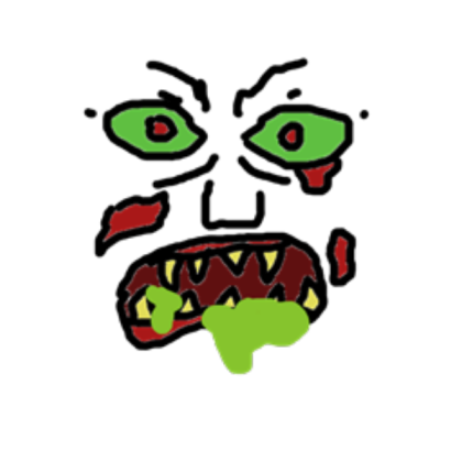 scary zombie face 1 Roblox decal