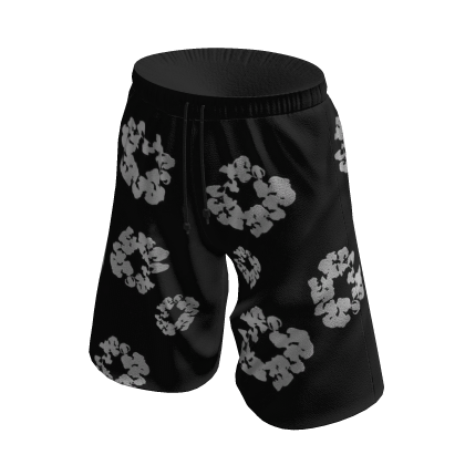 Fashion Denim Tears Shorts (Black)