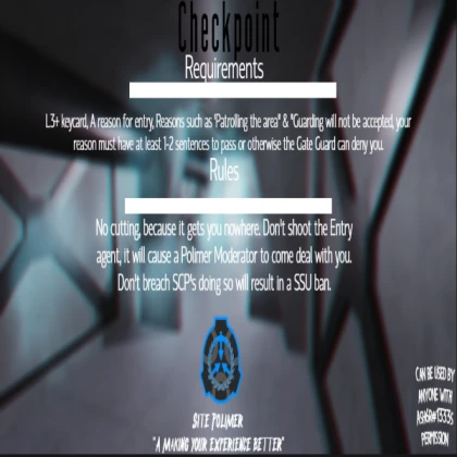 SCP RP CHECKPOINT POSTER
