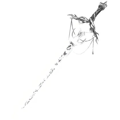 Emissive Fantasy Moon Sword Glowing White