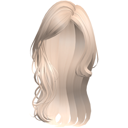 Platinum Blonde Long Wavy Layered Blowout