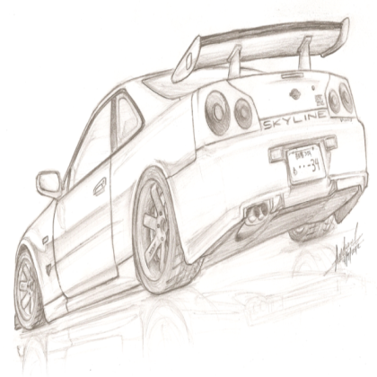 Drawing of a Skyline Roblox decal
