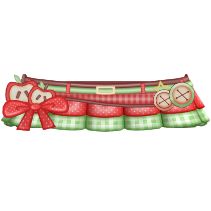 Igari Kawaii Plaid Cluttered Apple Skirt thumbnail