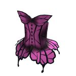 Cute Butterfly Pink and Blue Metallic Dress