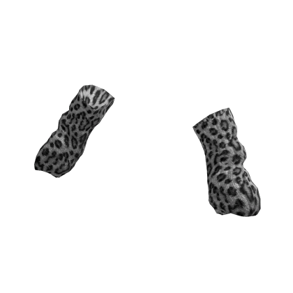 ♡ gyaru leopard grey arm warmers