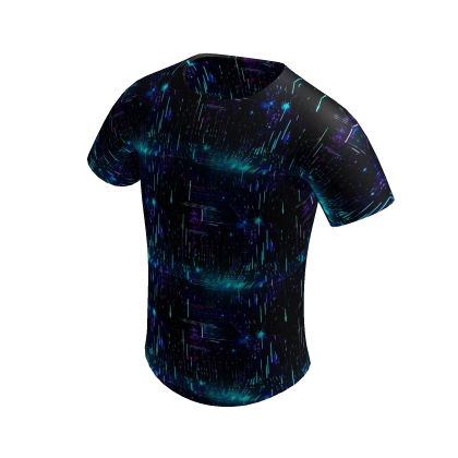Emo Y2K Scene Blue Purple & Black Cyberpunk Shirt
