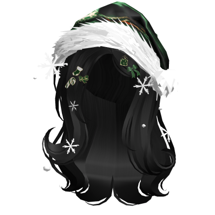 Shy Gentle Swirls w/Santa Hat (Black)