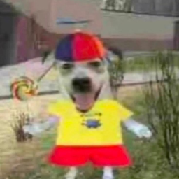 Dog wit lolli
