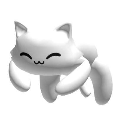 White Sleeping Cat on Head Roblox item