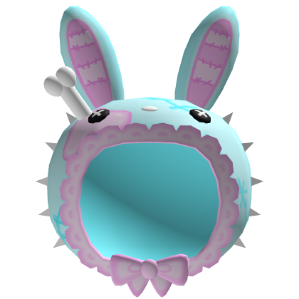🦴: Blue and Pink Zombie bunny Halloween Hood