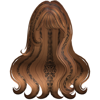 ♡ Cute Fluffy Wavy Hair w/ Bangs (Gyaru Leopard) Roblox item