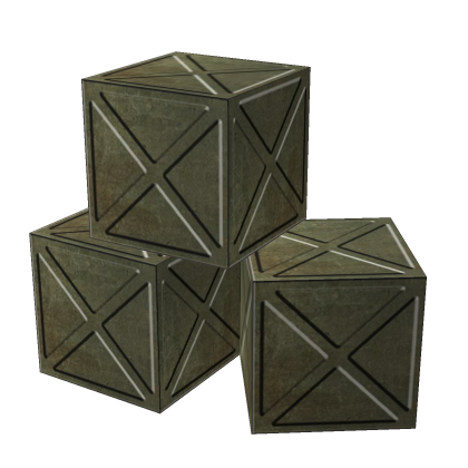 🎲 Area 51 Crate Alien Military Metal Boxes Set 