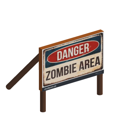 [✨⭐] Zombie Apocalypse Undead Horror Danger Wa