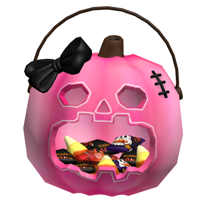 halloween pink pumpkin candy basket Roblox item