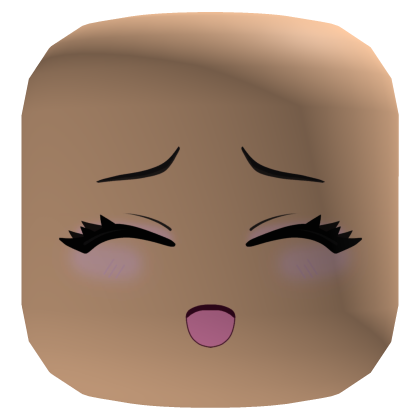 Cute Blush Smile Kawaii Chibi Face [Beige] Roblox item