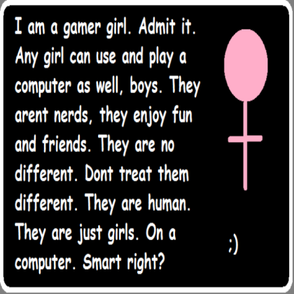 Gamer Girl Poster Roblox decal