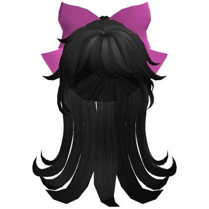 Isabela's Black Hair Pink Bow Phineas Ferb