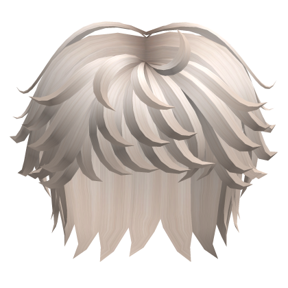 Fluffy Messy Boy Hair Platinum Blonde Roblox item