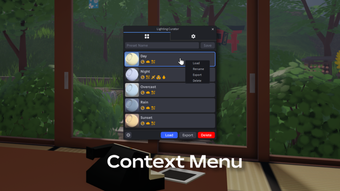 Lighting Curator - a lighting preset manager preview 2