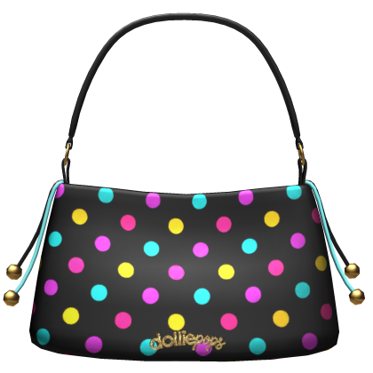𝓓 | confetti polkadot bag - black