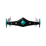Aqua Feathered Crown