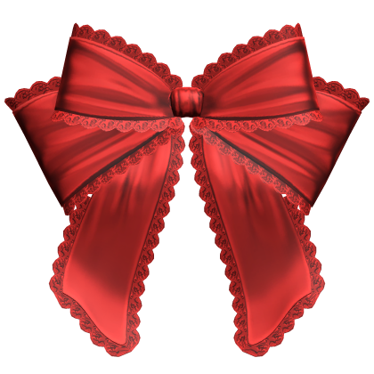 Red Ruffled Hair Bow Roblox item