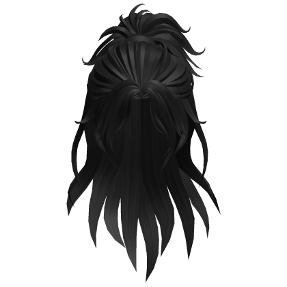 Long Layered Wolf Cut Hair - Black