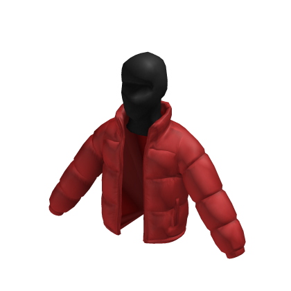 Red Puffer Jacket w/ Ski Mask