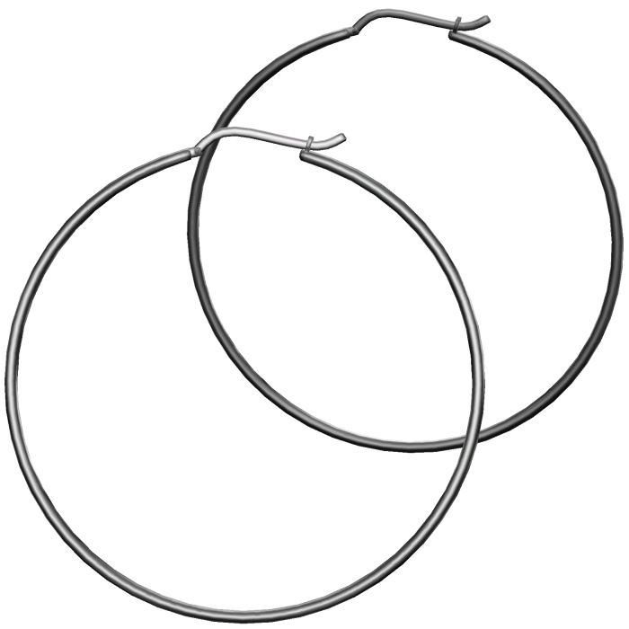 Silver Thin Hoop Earrings
