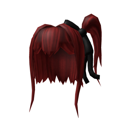 Red Side Ponytail Hair Roblox item