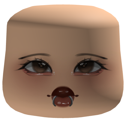 Cute Makeup Blush Cheeks Face W/ Lip Piercings