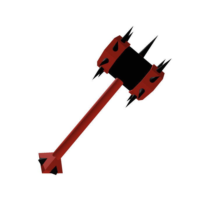 Classic Black And Red Old Script War Hammer [UP]