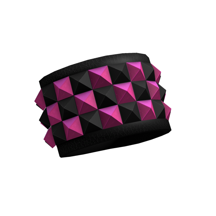 Left Scene Studded Bracelets (Hot Pink & Black)