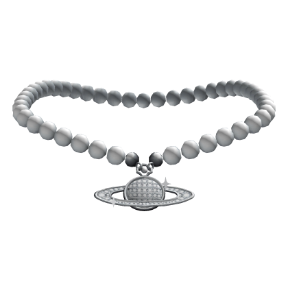 Silver Y2K Planet Necklace 3.0 Roblox item