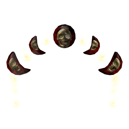 Glowing Blood Moon Halloween Skulls Aura