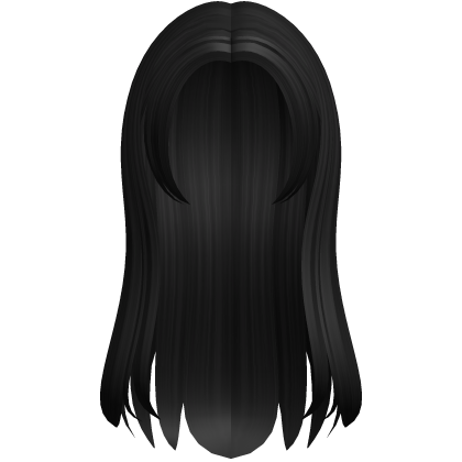 long simple sweet black hair Roblox item