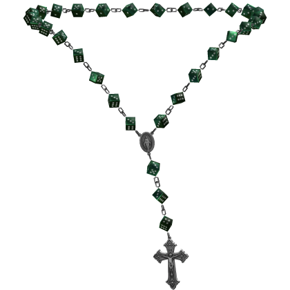 🐸 [woman] green y2k emo vkei dice rosary