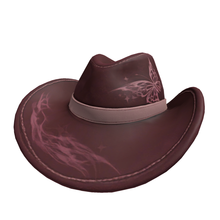 Crimson Butterfly Cowgirl Hat.