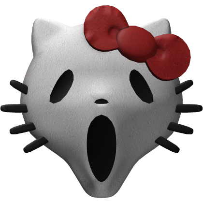 Hello Kitty Ghostface Mask Red Bow [ Front ] thumbnail