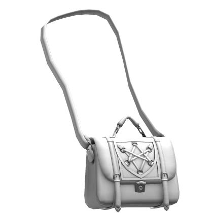 gothic emo pentagram satchel crossbody white 3.0