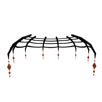 🖤🕸️ Spider's Grace crystal web skirt - Orange