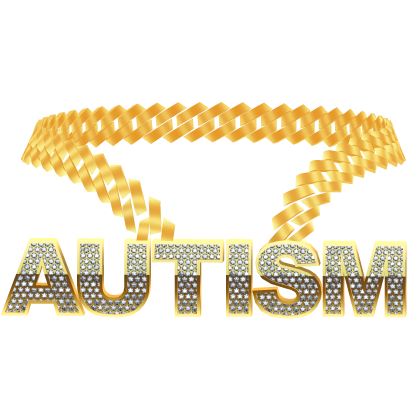 gold autism chain necklace