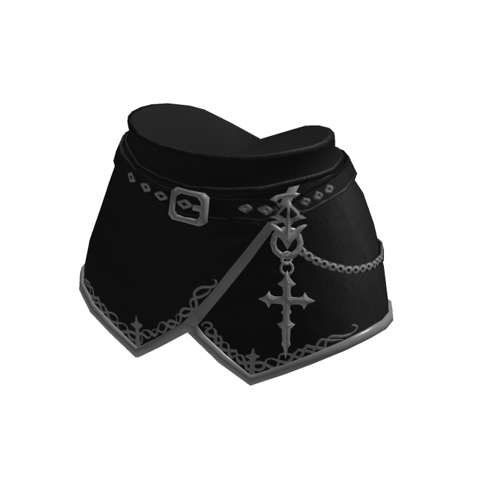 ✧♡✧ Black Goth Dagger Metal Mini Skirt