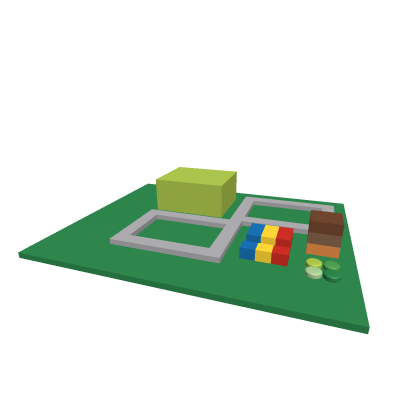 mini baseplate with building bricks