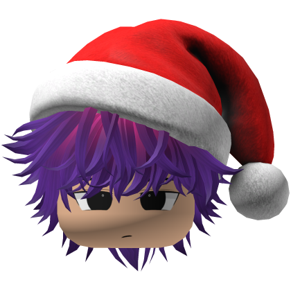 fluffy hair Christmas beret hat (Purple-pink)